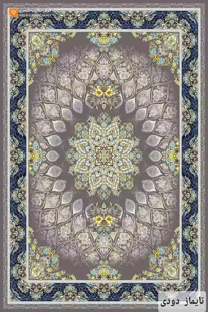 فرش تایماز 500 شانه نگین کسری کاشان